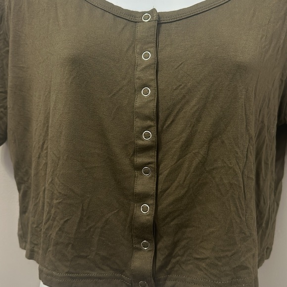 Zeagoo snap front closure cropped top NWT XL - Picture 4 of 7